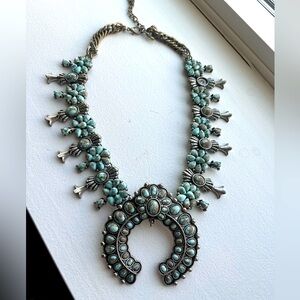 Free People Turquoise Bohemian Statement Necklace